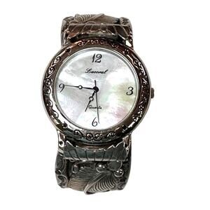 NAVAJO Sterling Silver Watch Bracelet Marked Native by Daniel Wood Heavy